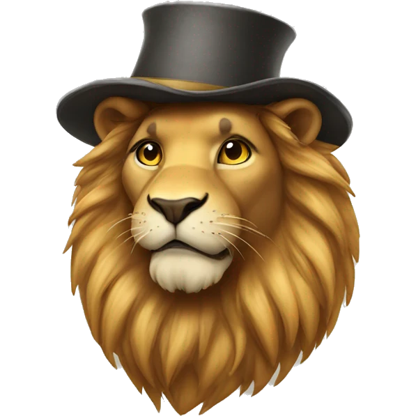 Lion with hat emoji