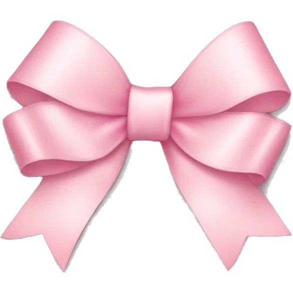 light pink ribbon bow emoji