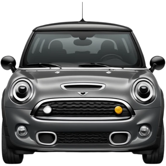 Mini cooper S emoji. Dark gray or black emoji