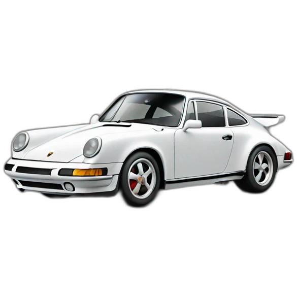 porsche with smoke emoji