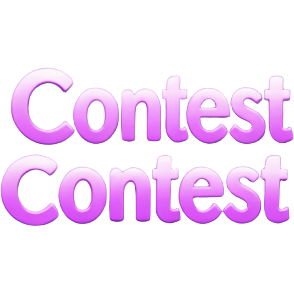 "CONTEST" purple color lettering emoji