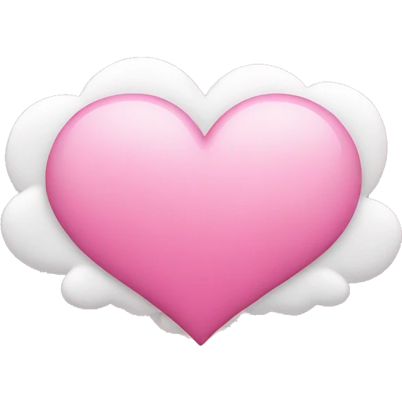 pink heart + cloud emoji
