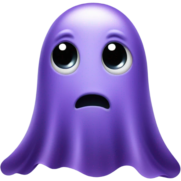 Cute pruple ghost emoji