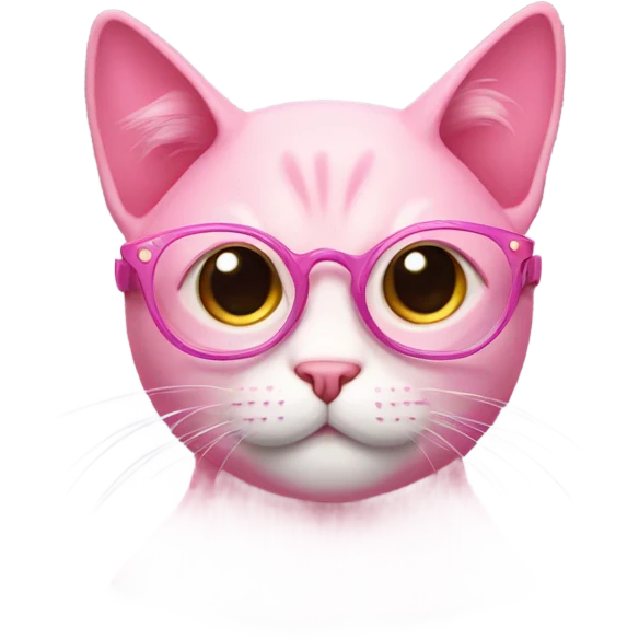 pink cat with star glasses emoji