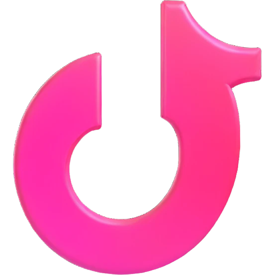 3D glossy TikTok logo emoji