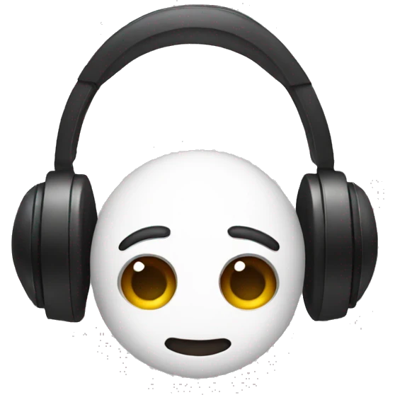 Headphones with a bow emoji