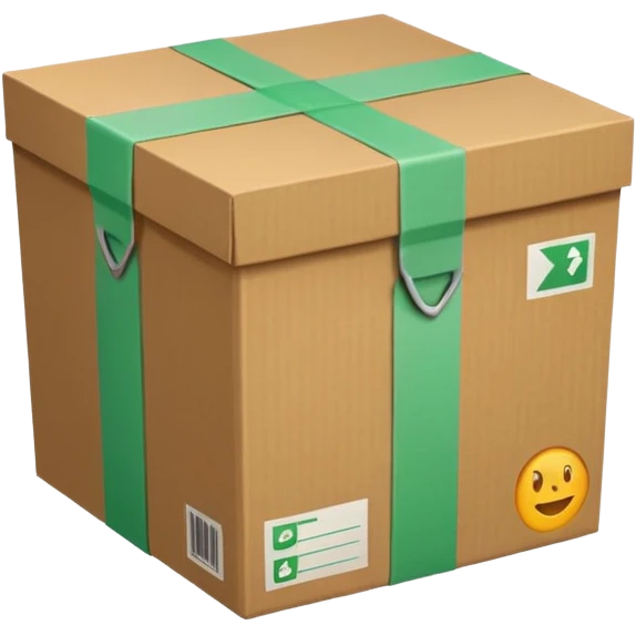 make delivery box in light green color  emoji