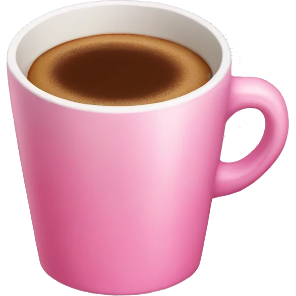 Pink coffee emoji