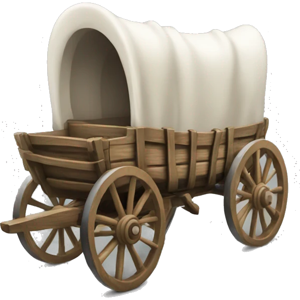 An Oregon trail wagon emoji