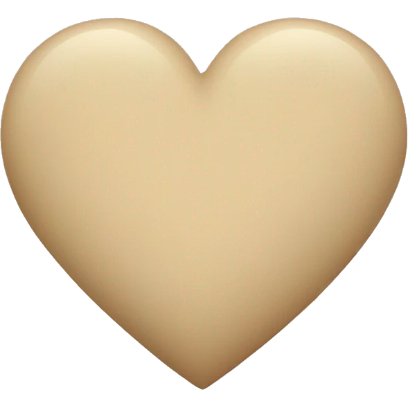 Beige heart emoji