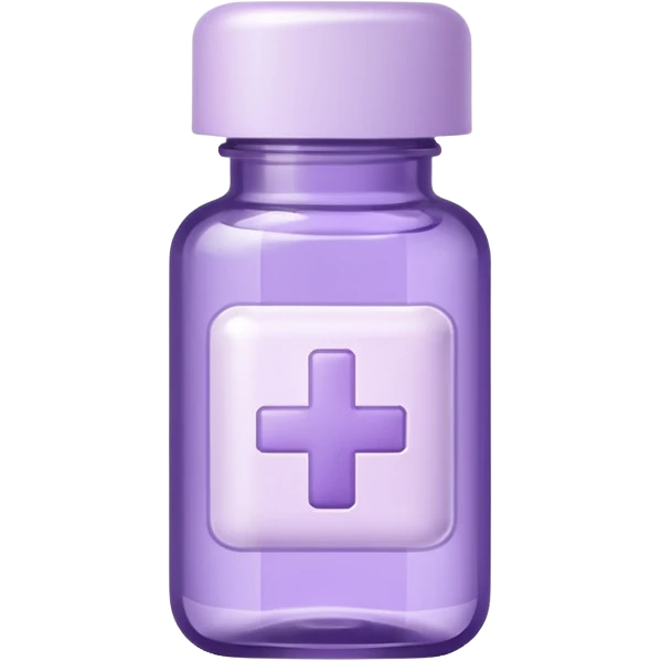Aesthetic packaging of medicines in lavender color emoji