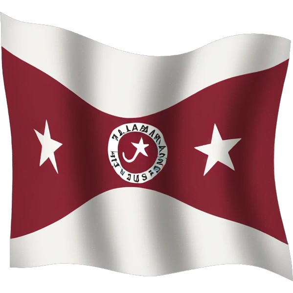 Alabama flag but with 13 stars emoji