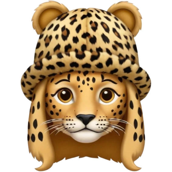 leopard print hat emoji