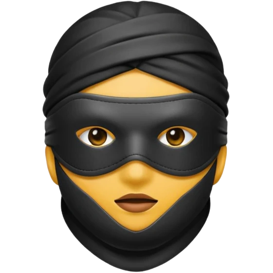 Blindfold – soft black mask emoji