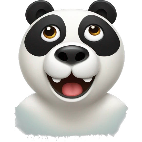 Shocked panda  emoji