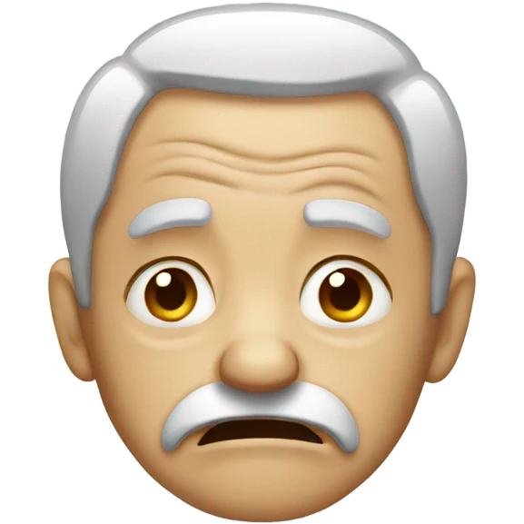 Crying old man emoji