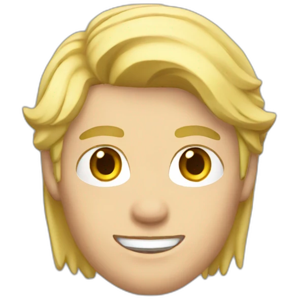 Gamer with blond hair emoji