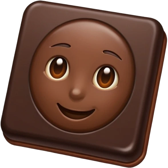 dark chocolate separated square emoji