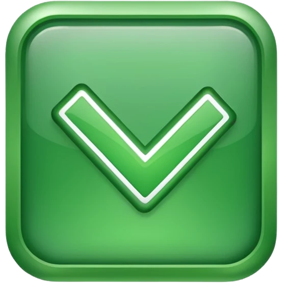 check mark button green square (ios style) emoji