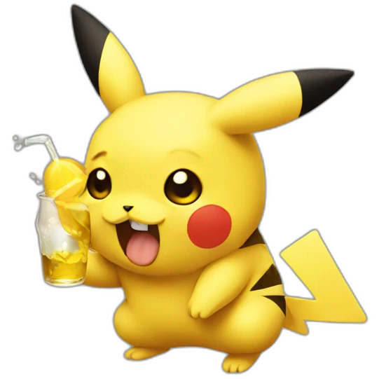 Drunk pikachu emoji