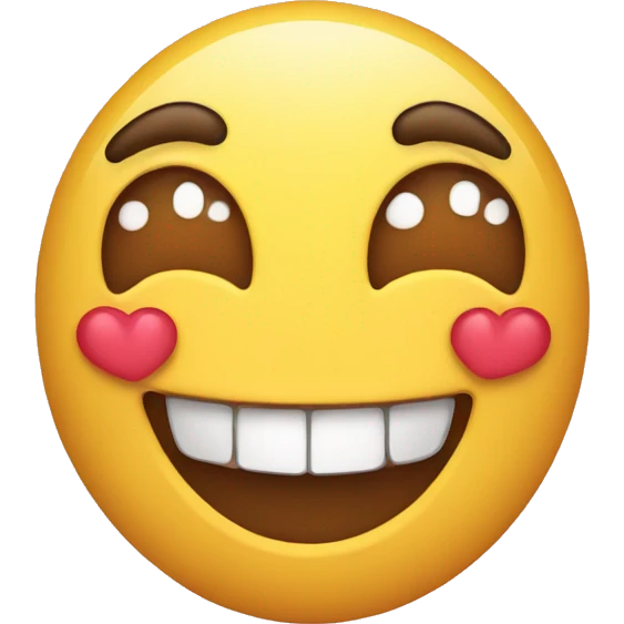 Laughing emoji with heart eyes emoji