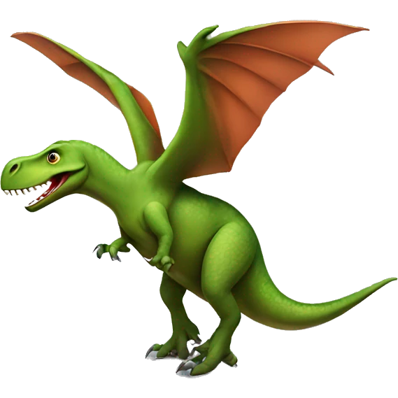 dinosaur riding bird emoji