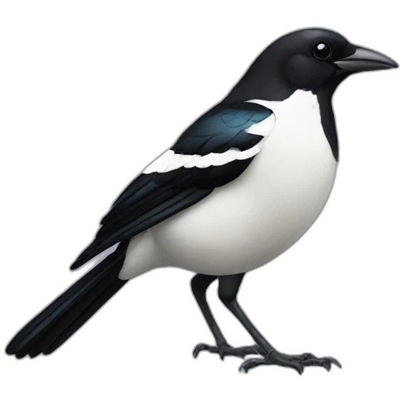 magpie walking emoji