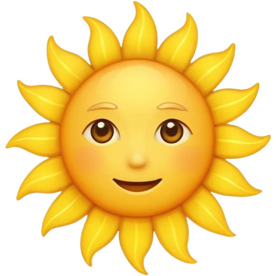 simple sun emoji. no face, no eyebrows, no lips needed emoji