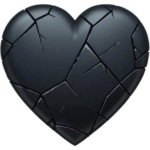 shattered black heart emoji