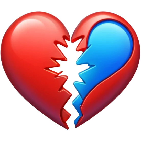 Two hearts colliding, energy burst at impact emoji