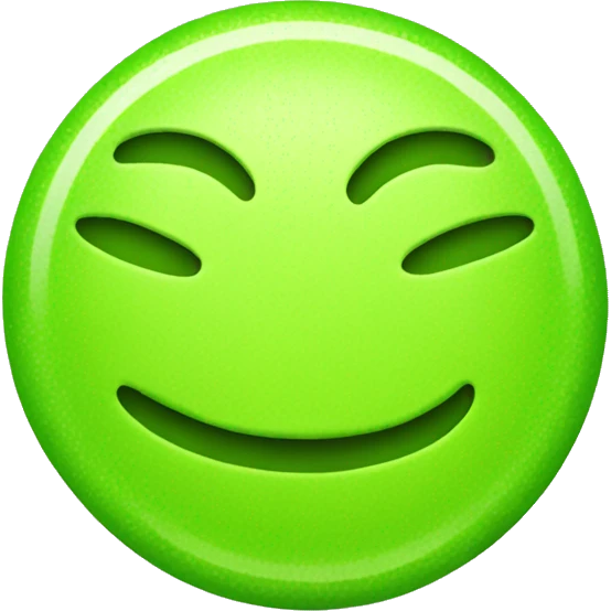 lime green smiley face emoji
