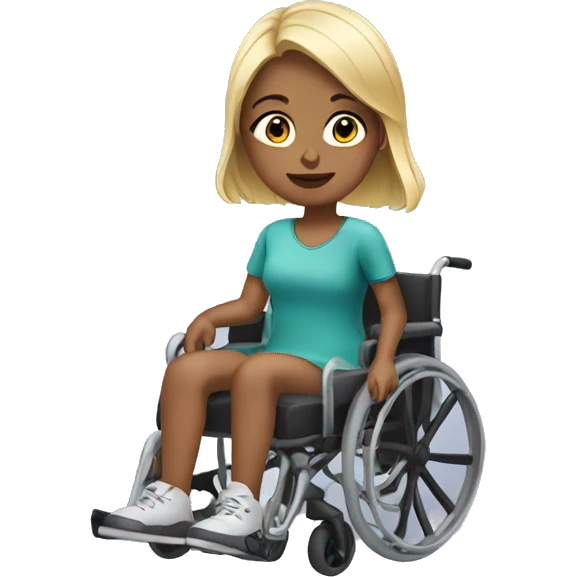 girl with wheelchair emoji