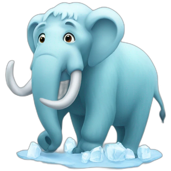 mammonth with ice emoji