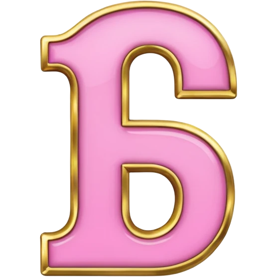 number four in pink and golden  emoji