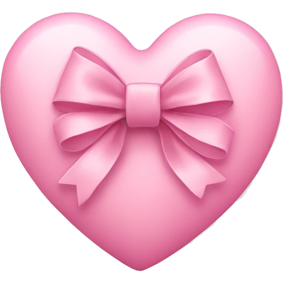 baby pink heart with a bow  emoji