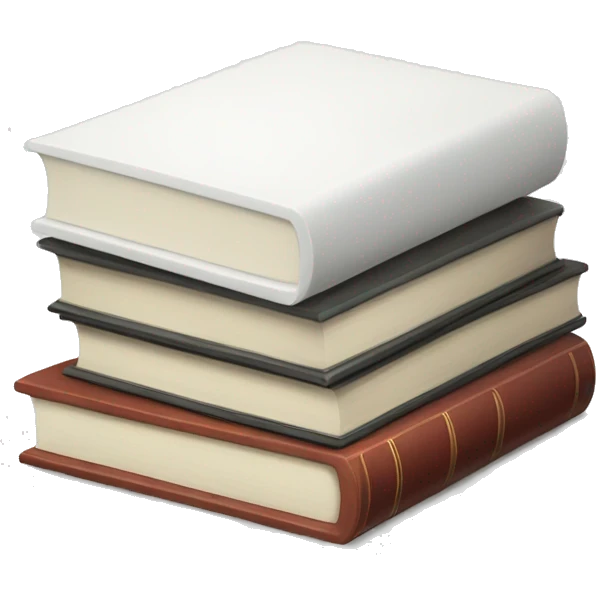 a white stack of books emoji