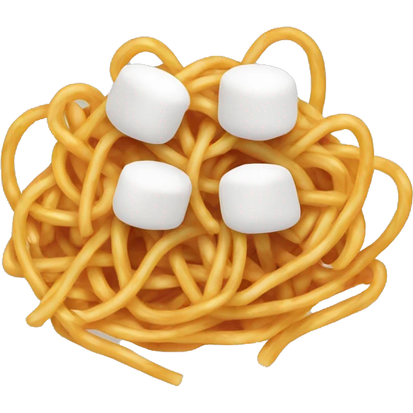 Spaghetti with marshmallows  emoji