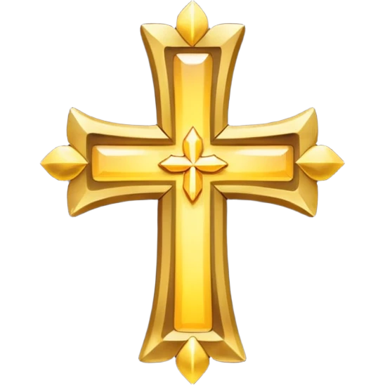 Une croix dorée et lumineuse des cieux emoji