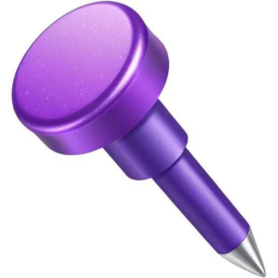 glitter purple and cian pin office emoji