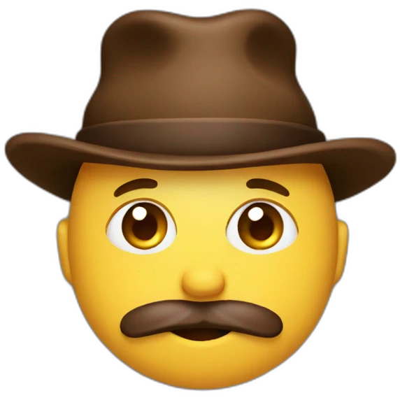 englishman with poop as hat emoji