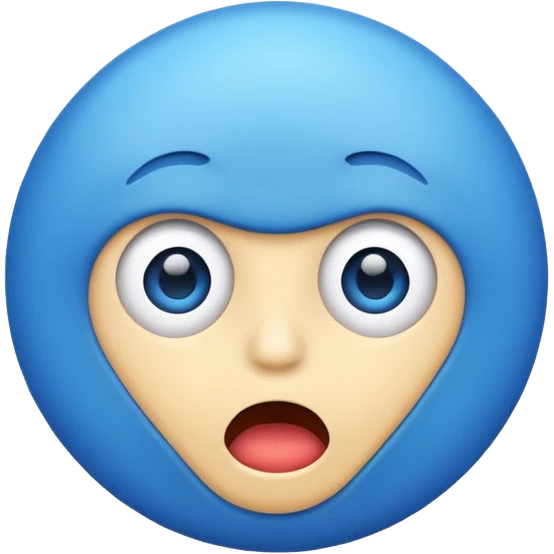🔵😱 emoji