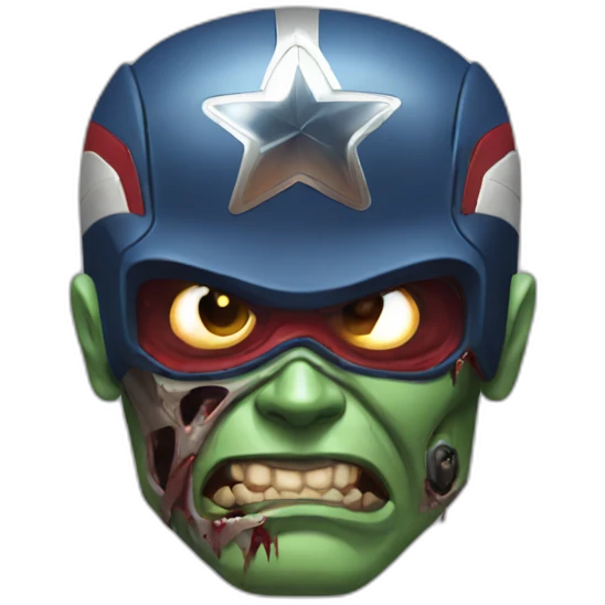 Captain America zombie emoji