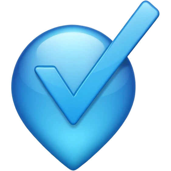 Verificado azul volteado emoji