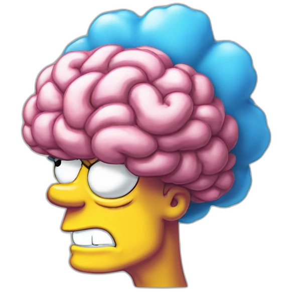 Simpson's Brain boom emoji