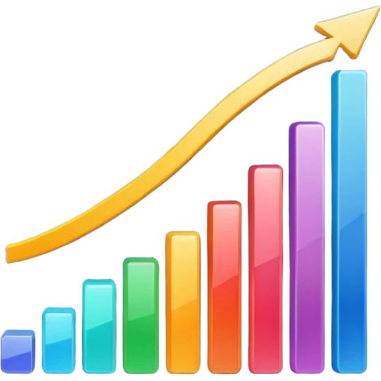 grafico de barras ascenndente y descendente emoji