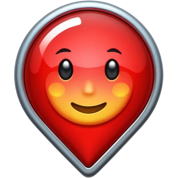 glitter red pin emoji