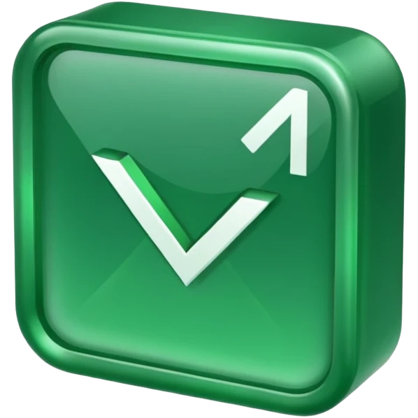 green checkmark in the form of a checkbox, simple, clear, no text emoji