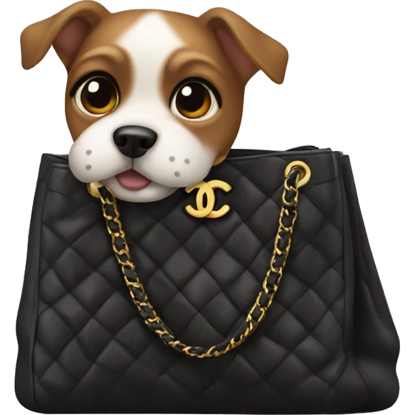 Dog in a Chanel bag  emoji