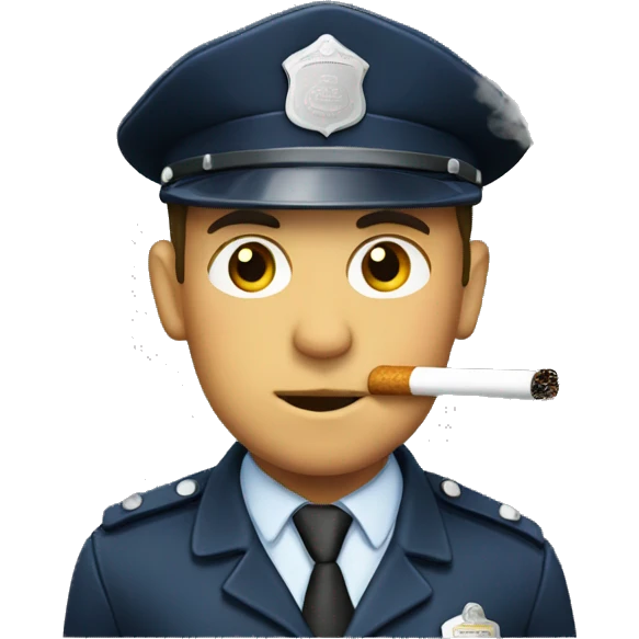 Policeman smoking emoji