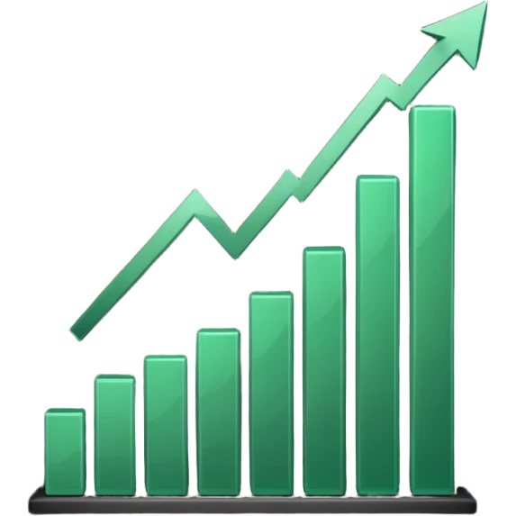 dark green growth graph emoji